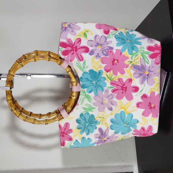 Embellished Printed Canvas Tote Bag - Picture 3 of 7